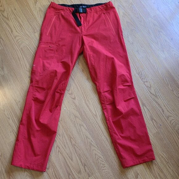 ARC'TERYX men's GAMMA LT STRETCH SHELL WATER RESISTANT PANTS CINCH HEMS sz L - Picture 1 of 9